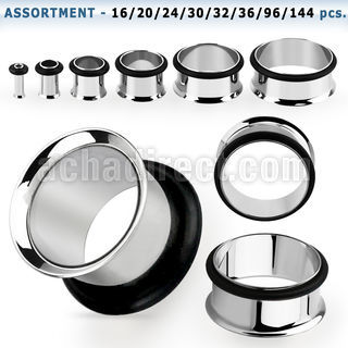 blk250 surtido piercings surtido 30 144 dilataciones tunel flare unico acero quirurgico brillo espejo anillo goma distribuidor