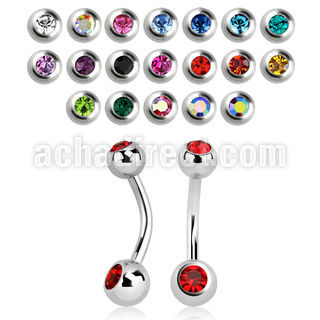bn2cs piercing ombligo acero quirurgico bolas joya bisel 6mm 5mm al por mayor