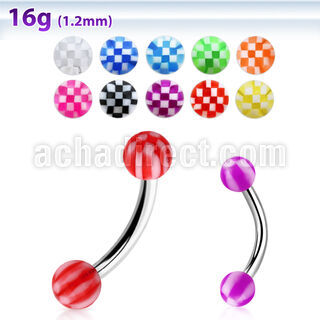 bnebck banana ceja acero quirurgico bolas acrilicas cuadros 3mm 8mm distribuidor