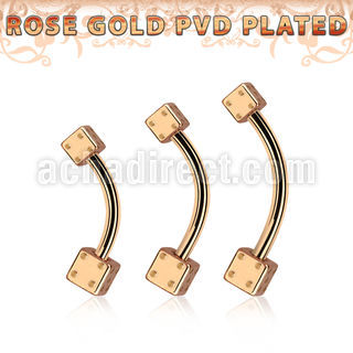 bnttk2di banana ombligo acero 316l pvd oro rosa dados 4mm 5mm distribuidor