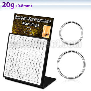 brsel1 display 96 aros nariz continuos acero quirurgico 8mm 10mm distribuidor