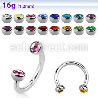 cbehjb3 barbell circular acero quirurgico medias bolas joya bisel 3mm distribuidor