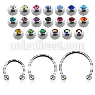 cbejb3l barbell circular diametro acero 316l bolas 3mm joya cristal bisel usar como arete distribuidor mayorista