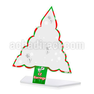 dac77 display vacio acrilico transparente arbol navidad 32 pares piercings oreja al por mayor