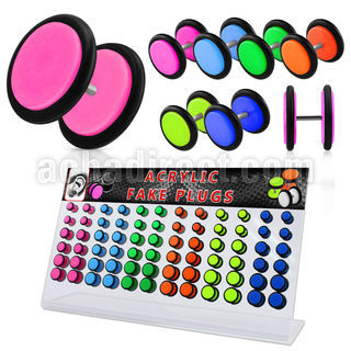 dacb89b display acrilico 72 plugs falsos acrilico uv anilos goma mayorista