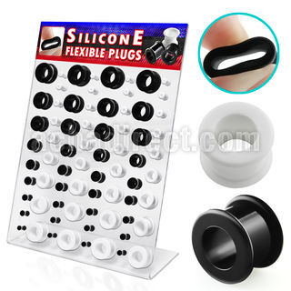 dapg20 display 72 dilataciones tunel silicona blanca negra 4mm 18mm venta