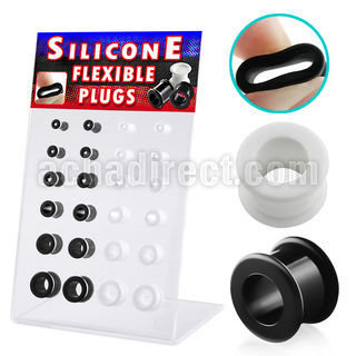 dapg7 display 24 dilataciones tunel silicona negro blanco 4mm 12mm mayorista