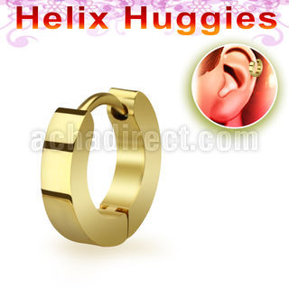 er248g pequeno huggie helix acero quirurgico anodizado dorado diametro 7mm distribuidor mayorista