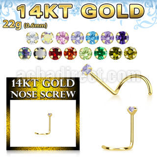 gsczm1 piercing nariz l oro 14 kts 0 6mm zirconia redonda 1 5mm mayorista