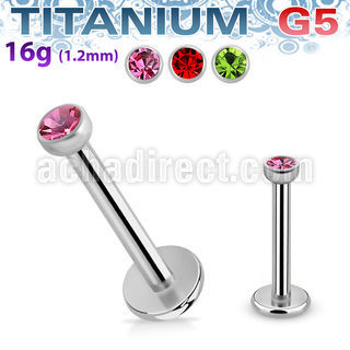 lbfic labret titanio g23 anodizado rosca interna joya bisel 2 2mm 10mm venta