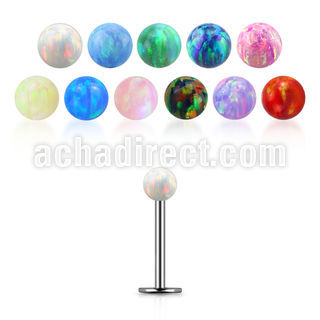 lbop3xs mayorista labret acero 316l bola opalo 3mm distribuidor