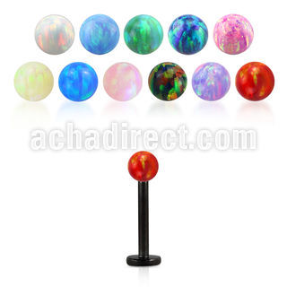 lbtop3 labret acero 316l anodizado bola opalo 3mm venta