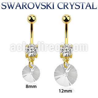 mdk718 anodized steel belly banana swarovski crystal