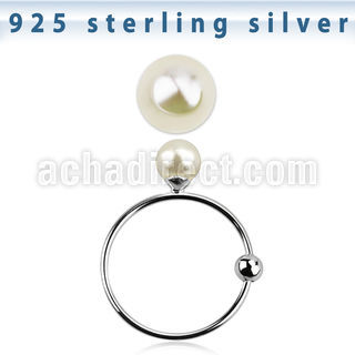 ns06pr3 aro nariz plata 925 0 6mm 10mm bola perla plata 3mm mayorista
