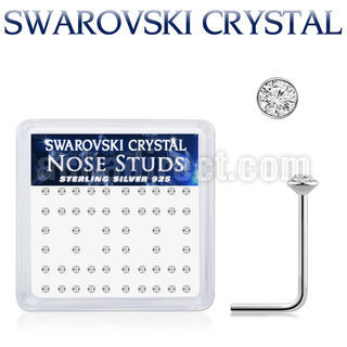ns14cxsw 925 silver nose studs swarovski crystal