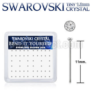 ny6cxsw 925 silver nose studs swarovski crystal