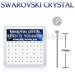 ny9cxsw 925 silver nose studs swarovski crystal
