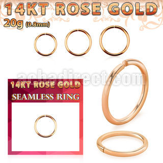 rsel20 anillo continuo oro rosa 14 kts al por mayor