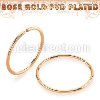 seltt22 rose gold pvd 316l steel seamless nose ring