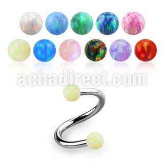 speop3 espiral acero quirurgico bolas opalo 3mm mayorista