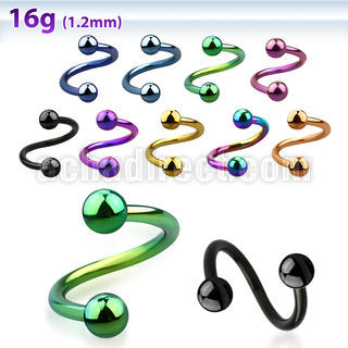 spetb espiral ceja acero quirurgico pvd bolas 3mm distribuidor