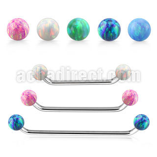 subbo5 barbell superficial industrial acero quirurgico 90 grados bolas opalo 5mm mayorista