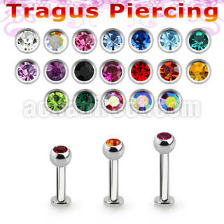tlbc3 labret tragus acero 316l base redonda 2 5mm tragus piercing bola joya bisel 3mm al por mayor