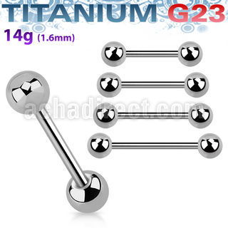ubbnps barbell pezon titanio g23 bolas 4mm venta