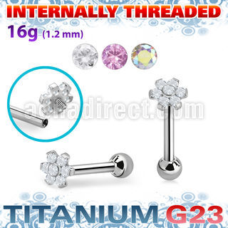 uhein10 titanium g23 internally threaded barbell 7 cz