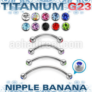 unpbnjb4 titanium g23 banana 4mm bezel set jewel balls