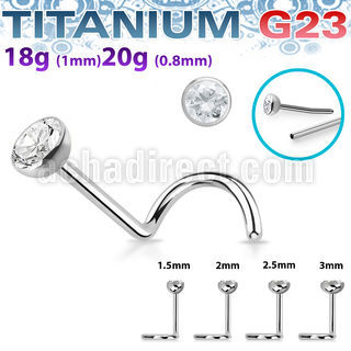 unswnoz titanium threadless push pin nose screw bezel cz