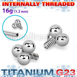 ush1in titanium g23 triple balls design top for posts