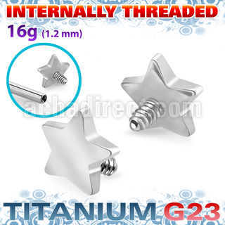 ustin titanium g23 3mm flat star shape design top for posts