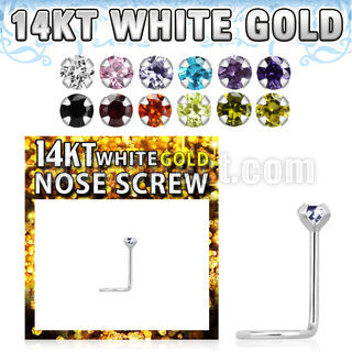 wszm1 piercing nariz l oro blanco 14 kts 0 6mm zirconia redonda 2mm chapado rodio distribuidor mayorista