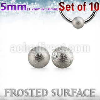 xdpfob5 set unidades bolas acero superficie efecto esmerilado aros bola presion