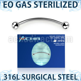 zbnebl sterilized 316l steel snake eyes piercing banana