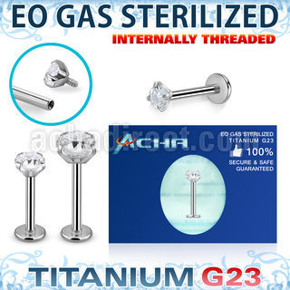 zulbin12 sterilized titanium g23 labret 16g cz internal