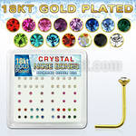18nsbxm display piercing nariz l plata esterlina 925 0 6mm oro 18 kts zirconia redondas 1 5mm al por mayor