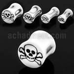 acpb plug doble flare acrilico blanco calavera negra centro venta