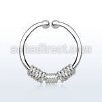 agsep12e anillo septum falso plata 925 1mm tres cuerdas envueltas alrededor tercio anillo 12mm venta