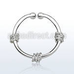 agsep12g anillo septum falso plata 925 1mm tres cuerdas envueltas alrededor anillo 12mm mayorista