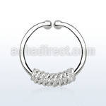 agsep12i anillo septum falso plata 925 1mm cuerda gruesa envuelta alrededor 12mm al por mayor