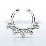 agsepd5 falso septum plata 925 1mm elaborado indio 12mm mayorista
