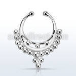 agsepd9 falso septum plata 925 1mm inspirado india 12mm mayorista