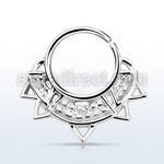 agsepv10 aro septum plata 925 1mm amplio gravado indio 8mm al por mayor