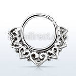 agsepv11 aro septum plata 925 1mm amplio vintage gravado indio 8mm distribuidor mayorista