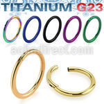 anodized titanium g23 hinged segment ring 
