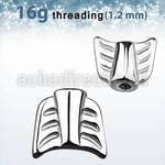aw16 pieza flecha acero quirurgico brillo espejo barbells tragus helix rosca 1.2mm venta