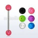 bbbuv5 barbell lengua acero quirurgico bolas acrilicas uv 5mm 16mm distribuidor