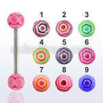bbdxf barbell lengua acero quirurgico bolas acrilicas 6mm tela arana 16mm distribuidor